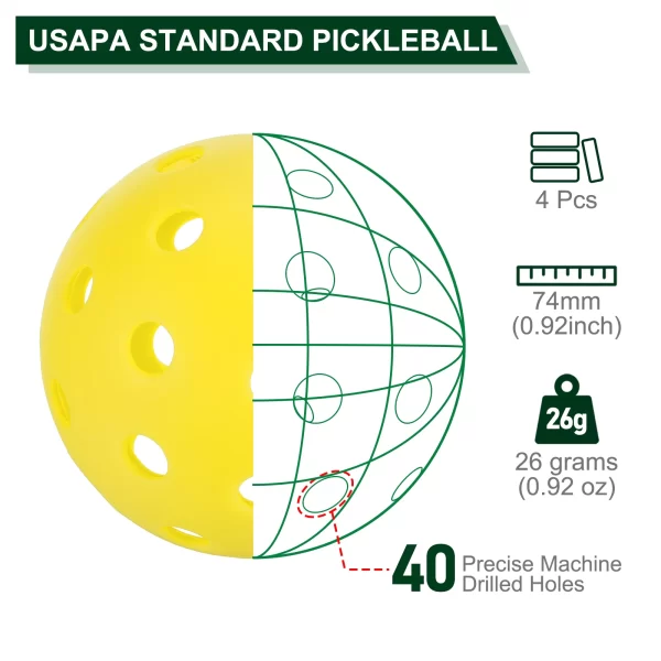 6 Pack Pickleball Balls for Amateurs - Image 4