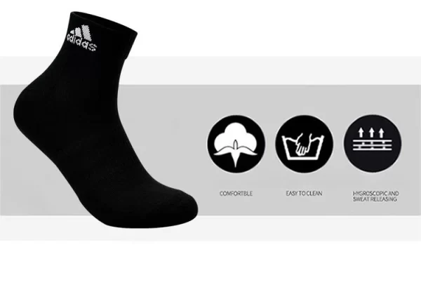 Adidas Black Sport Socks - Image 4