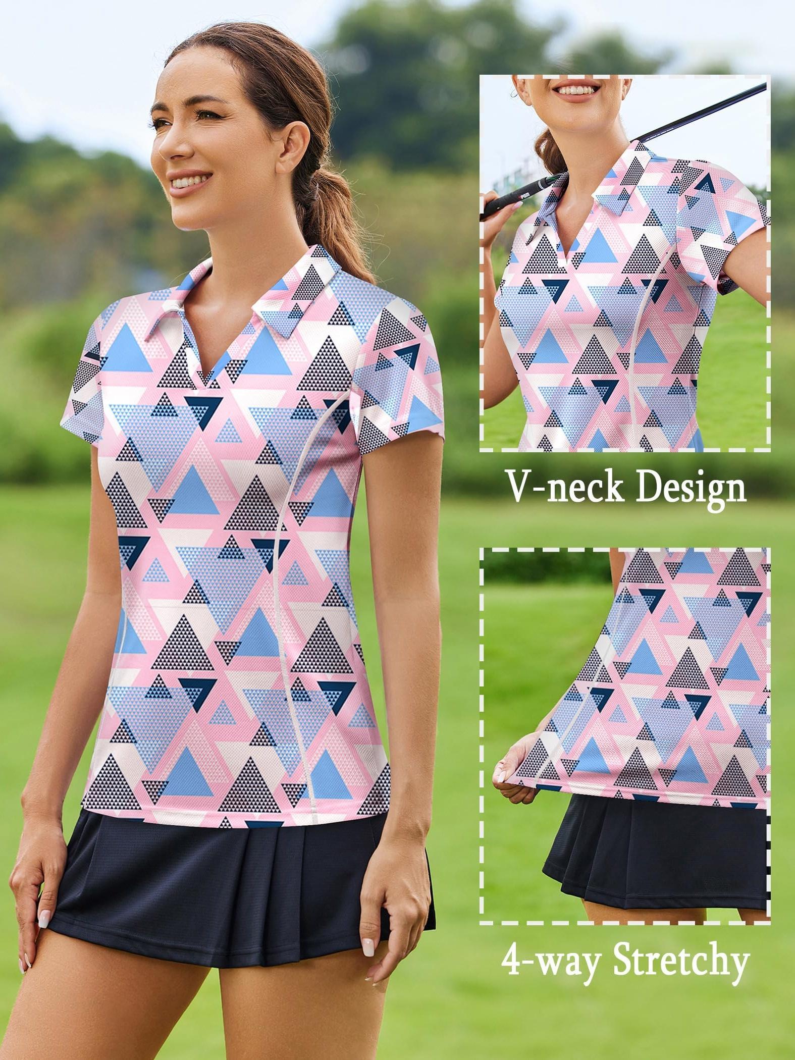 Womens White Pickleball Polo Shirt - Image 8