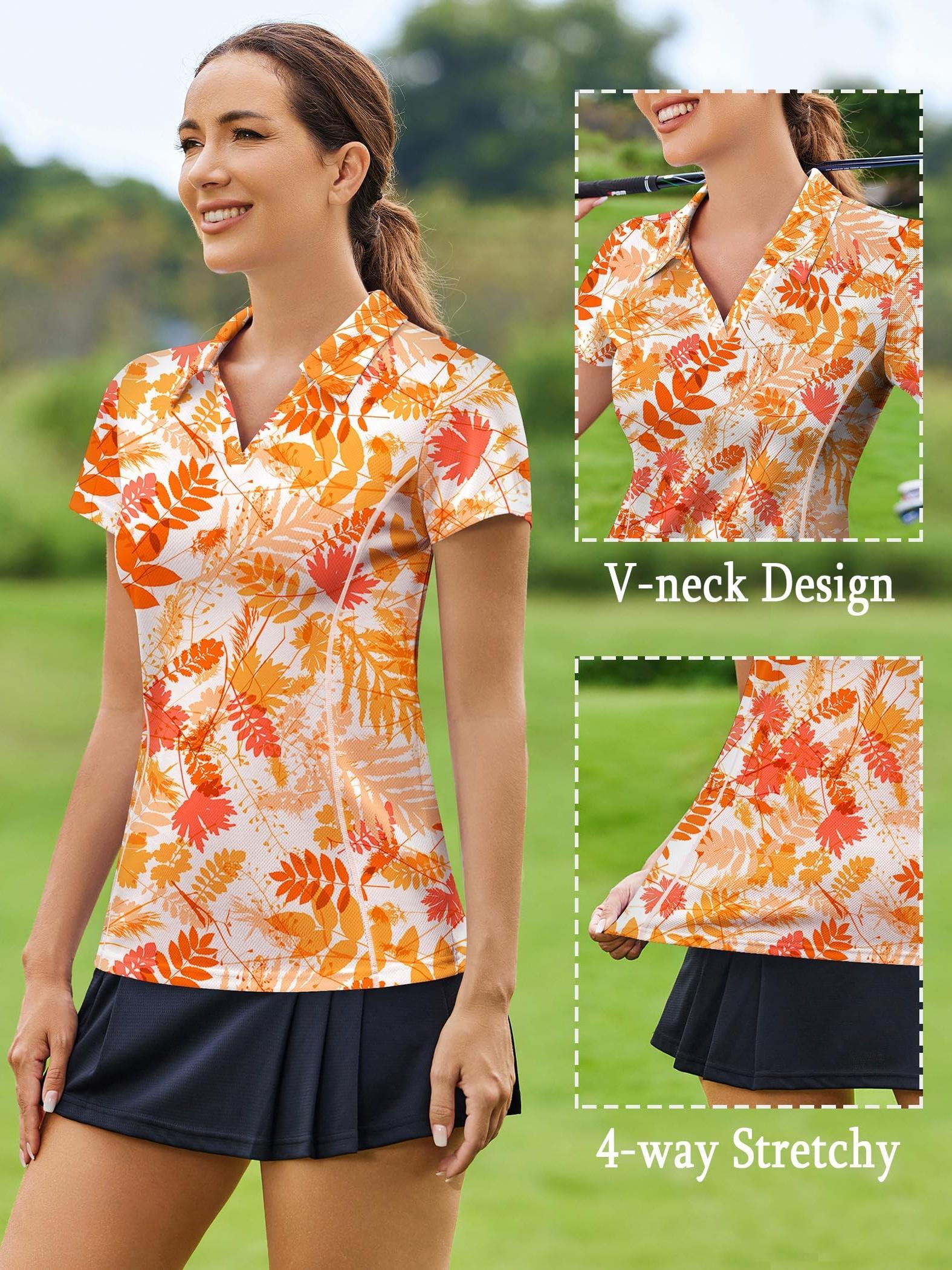 Womens White Pickleball Polo Shirt - Image 3