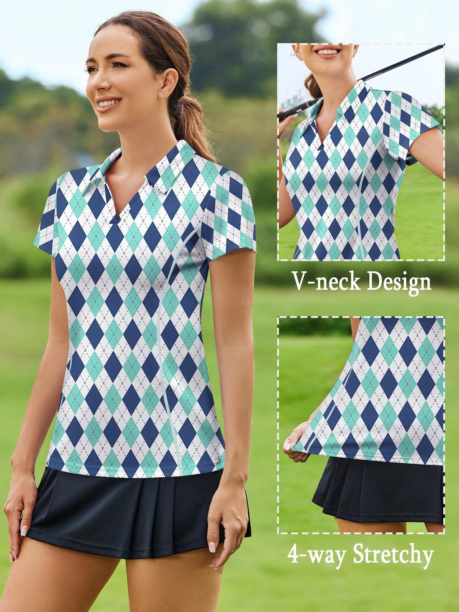 Womens White Pickleball Polo Shirt - Image 11