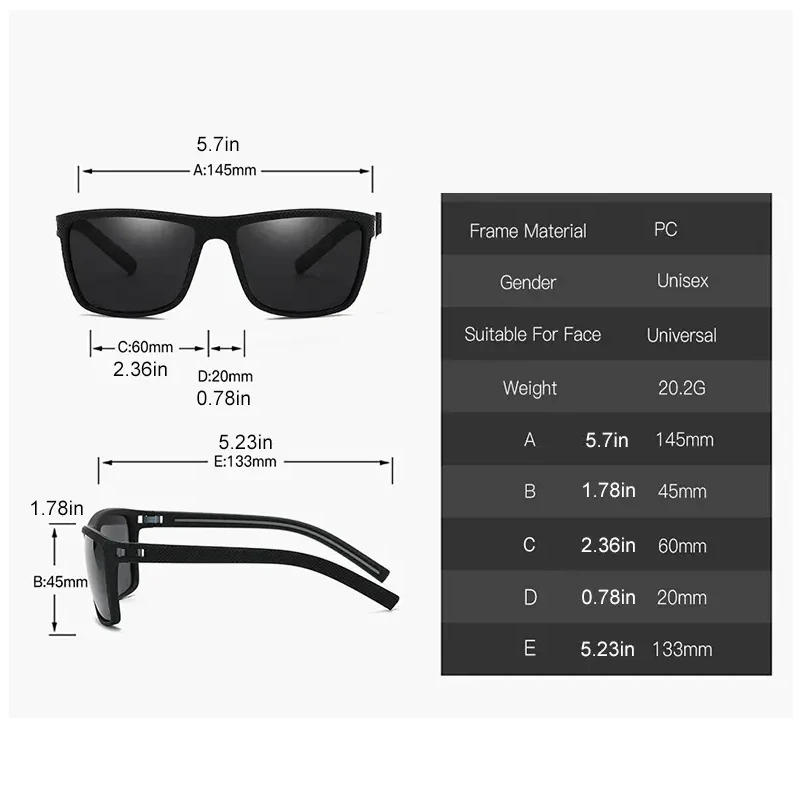 Square Polarized Sunglasses - Image 3