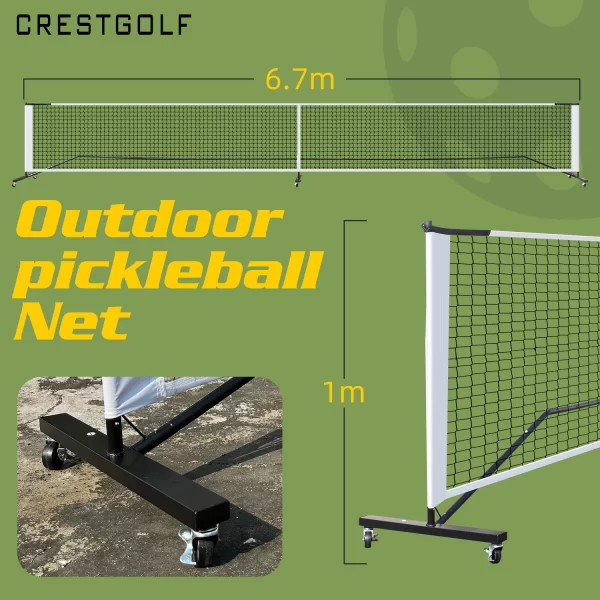 22 FT Pickleball Net on Wheels with Carrying Bag - Image 2