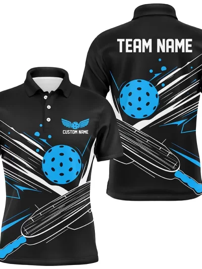 Pickleball Polo Shirt For Men Custom Name Multi-Color Pickleball Shirts Summer Sports Players League Team Short Sleeve Tee Shirt