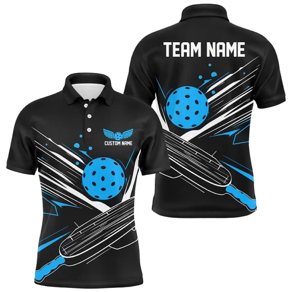 Pickleball Polo Shirt For Men Custom Name Multi-Color Pickleball Shirts Summer Sports Players League Team Short Sleeve Tee Shirt