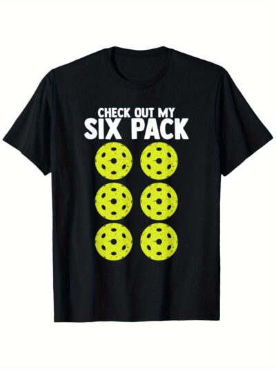 Check Out My Six Pack Pickleball Player Sport T-Shirt