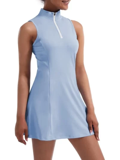 Racquet Sport yoga dress separate built-in shorts, w/2 pockets. flexible stretch