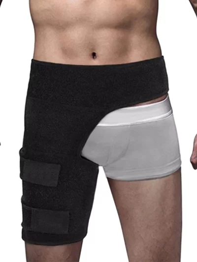 Hip Support Belt Groin Support Sciatica Pain Relief Thigh Strap Compression Brace Joints Groin Arthritis Hip Protective Belt Interchangeable R & L leg.