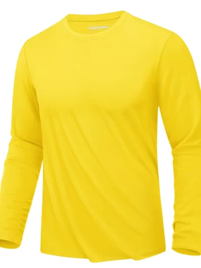Men's UV Protection Summer official-Long Sleeve Quick Dry Men T Shirts Breathable