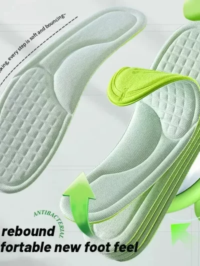 1/2/3/5 pcs Unisex Memory Foam Orthopedic Insoles Deodorizing Insole Shoes Soft Antibacteria, Stronger Sweat Wicking