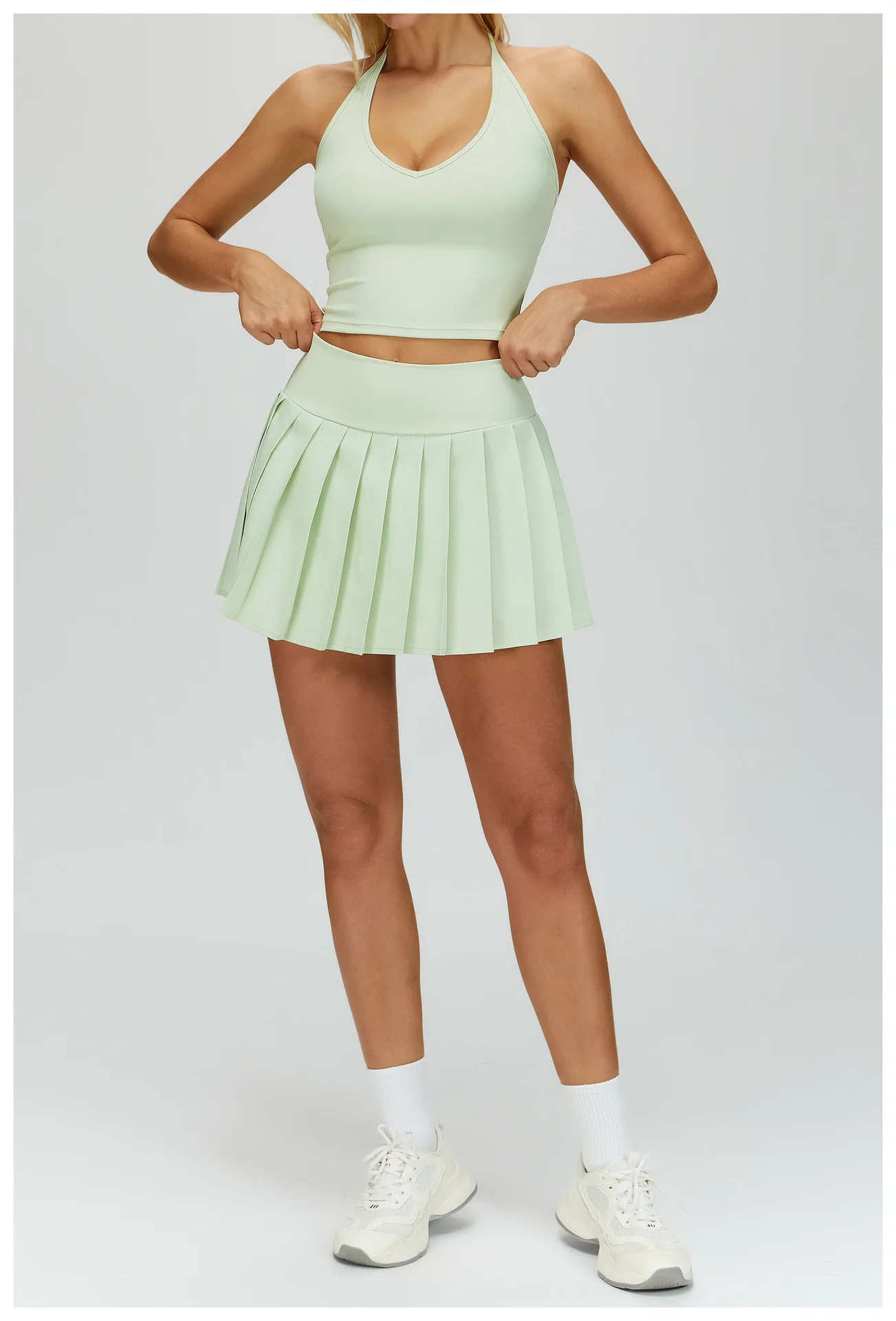 Women Pleated Pocket Skirt Gym Workout Short Breathable - Image 25