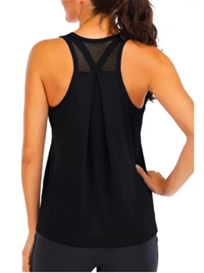New Women Loose Sport Breathable Mesh Shirts Short Sleeve Top