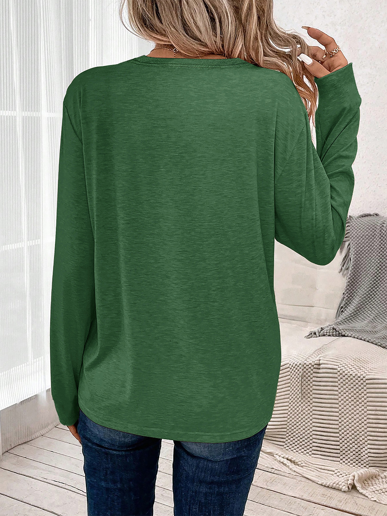 Women's Pickleball-Themed Long Sleeve Shirt - Multicolor Balls, Stretch Casual Top, Crew Neck, Soft S-XXL - Image 8