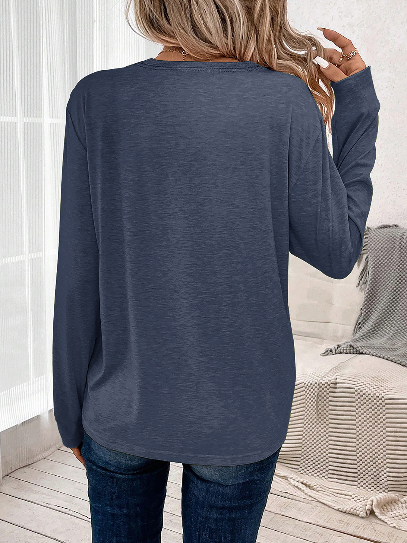 Women's Pickleball-Themed Long Sleeve Shirt - Multicolor Balls, Stretch Casual Top, Crew Neck, Soft S-XXL - Image 6