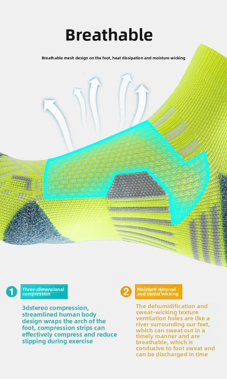 3/1Pairs Sport Compression Ankle Socks Men Low Cut Fitness Outdoor Deodorant Breathable Sox - Image 28