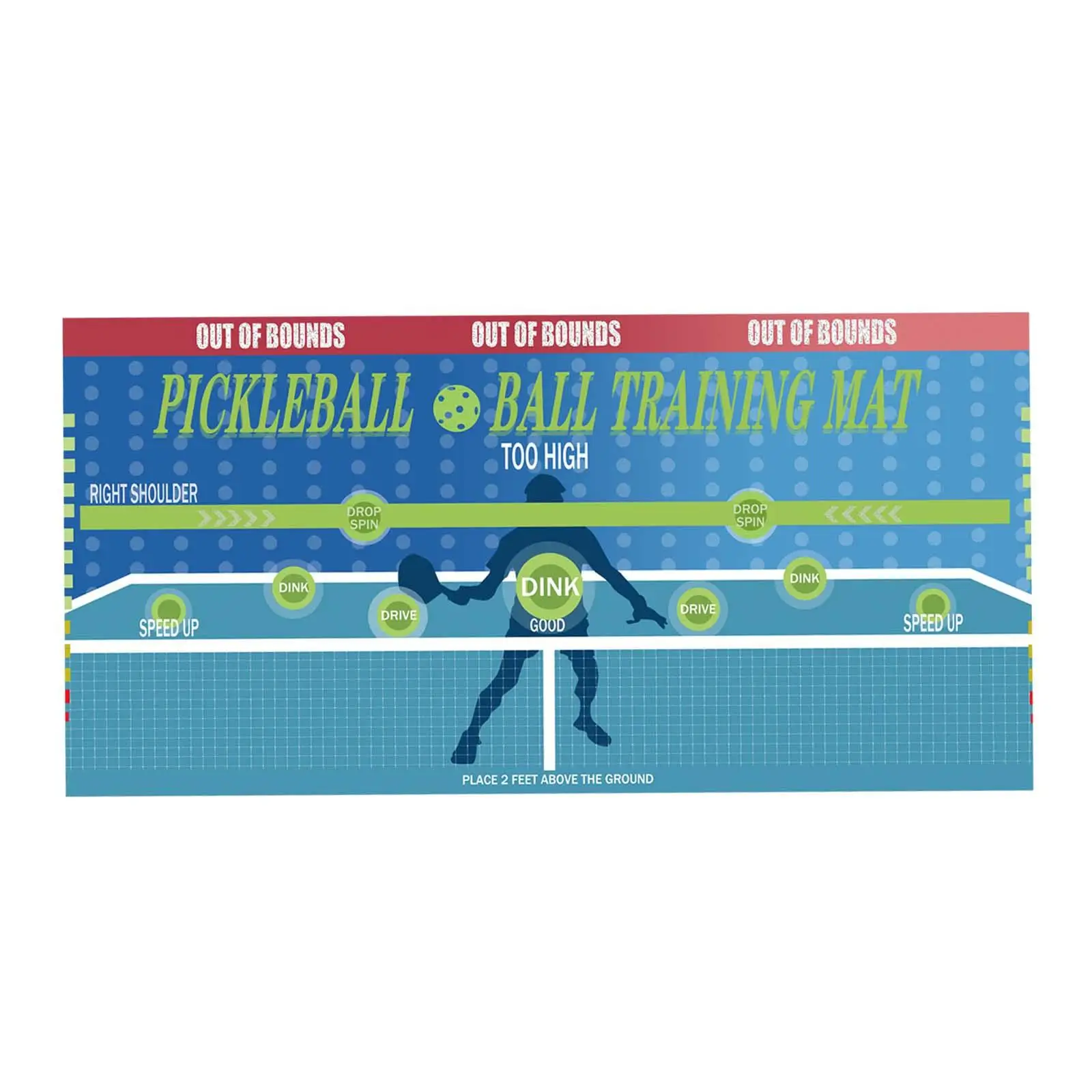 Pickleball Dink Pad for Wall Pickleball Practice Rebounder for Men Women Official Dink Pad for Indoor Outdoor Exercise Yard - Image 2
