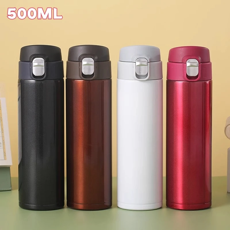 500ml Stainless Steel Thermal Mug Outdoor Thermos Cup Cold and Hot, white not available