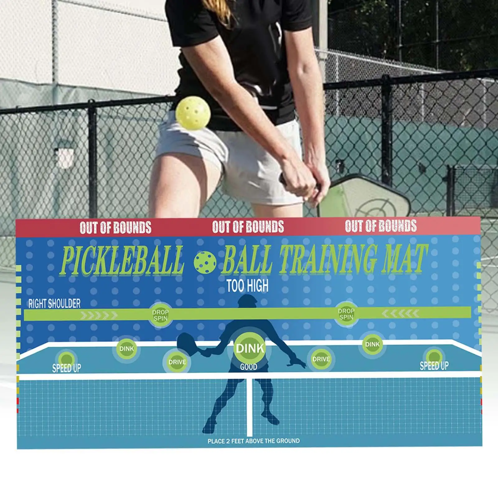 Pickleball Dink Pad for Wall Pickleball Practice Rebounder for Men Women Official Dink Pad for Indoor Outdoor Exercise Yard - Image 8