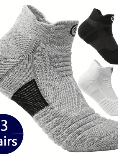 3/6 Pairs Sports  Short Socks For Men High Quality Comfortable Breathable Casual Fashion Low-cut Ankle or Tube Socks