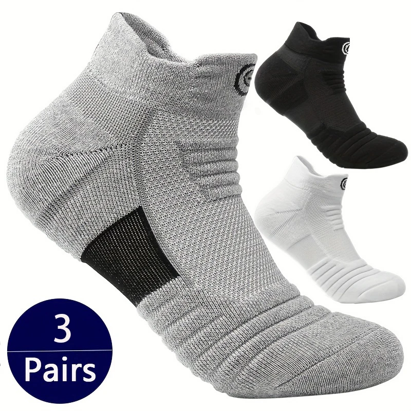 3/6 Pairs Sports Short Socks For Men High Quality Comfortable Breathable Casual Fashion Low-cut Ankle or Tube Socks