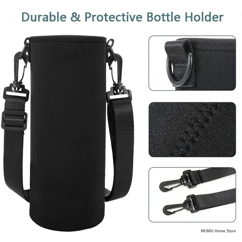 750ML/1000ML/1500ML Sports Water Bottle Case Insulated Bag Neoprene Pouch Sleeve Cover - Image 15