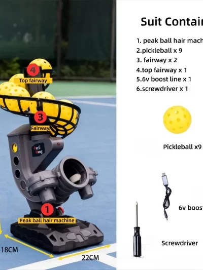 Auto Serving Pickleball Machine Designed with Small Size for Pickle ball Training Racquet Sports Machine