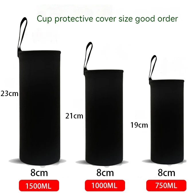 750ML/1000ML/1500ML Sports Water Bottle Case Insulated Bag Neoprene Pouch Sleeve Cover - Image 24