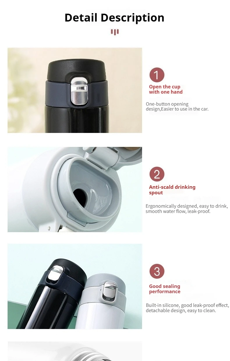 500ml Stainless Steel Thermal Mug Outdoor Thermos Cup Cold and Hot, white not available - Image 19