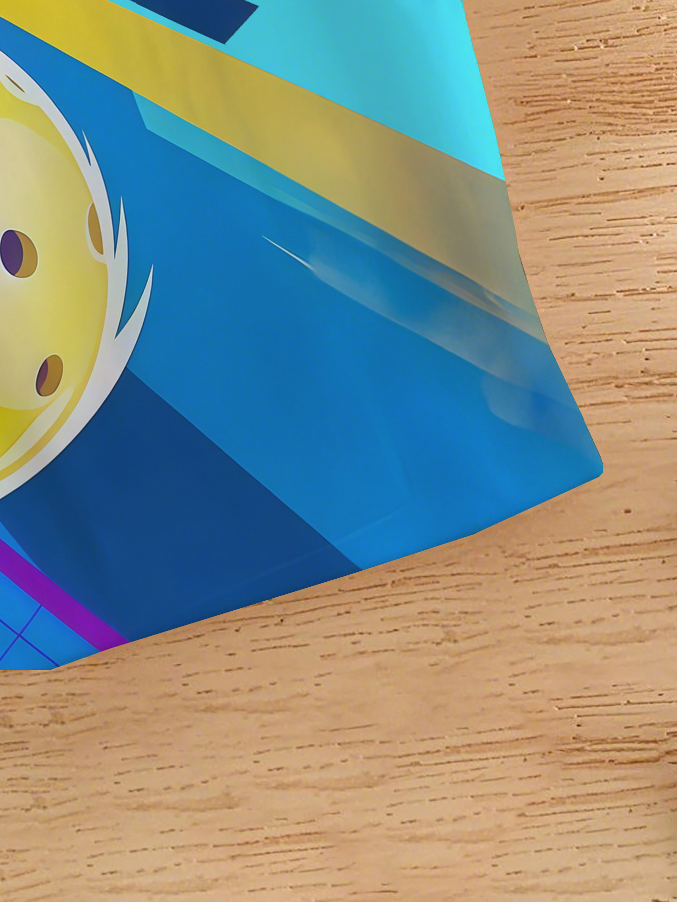 Men'S Digital Print T-Shirt, Trendy Crew Neck Short Sleeve Top, Fashionable Summer Pickleball Design, Light Blue Background, Slight Stretch Fabric Casual Wear - Image 6