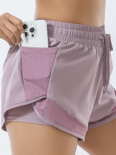 Women's Fitness Shorts elastic waste quick dry, with pocket . Limited colors and sizes