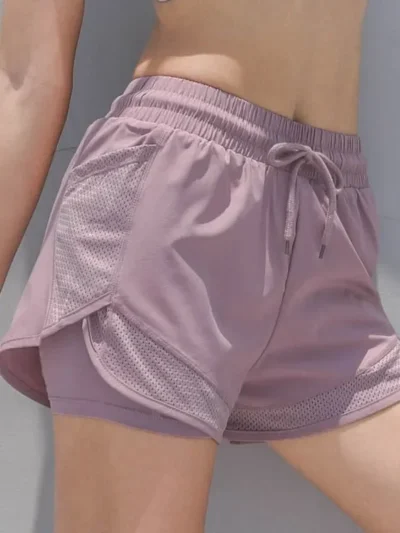 Women's loose casual light shorts speed drying, Soft high-waisted breathable